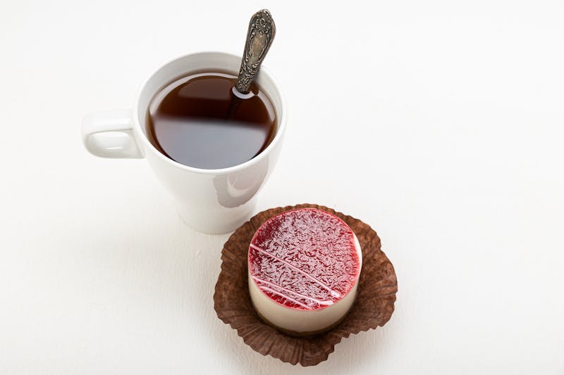 Panna cotta with berry compote